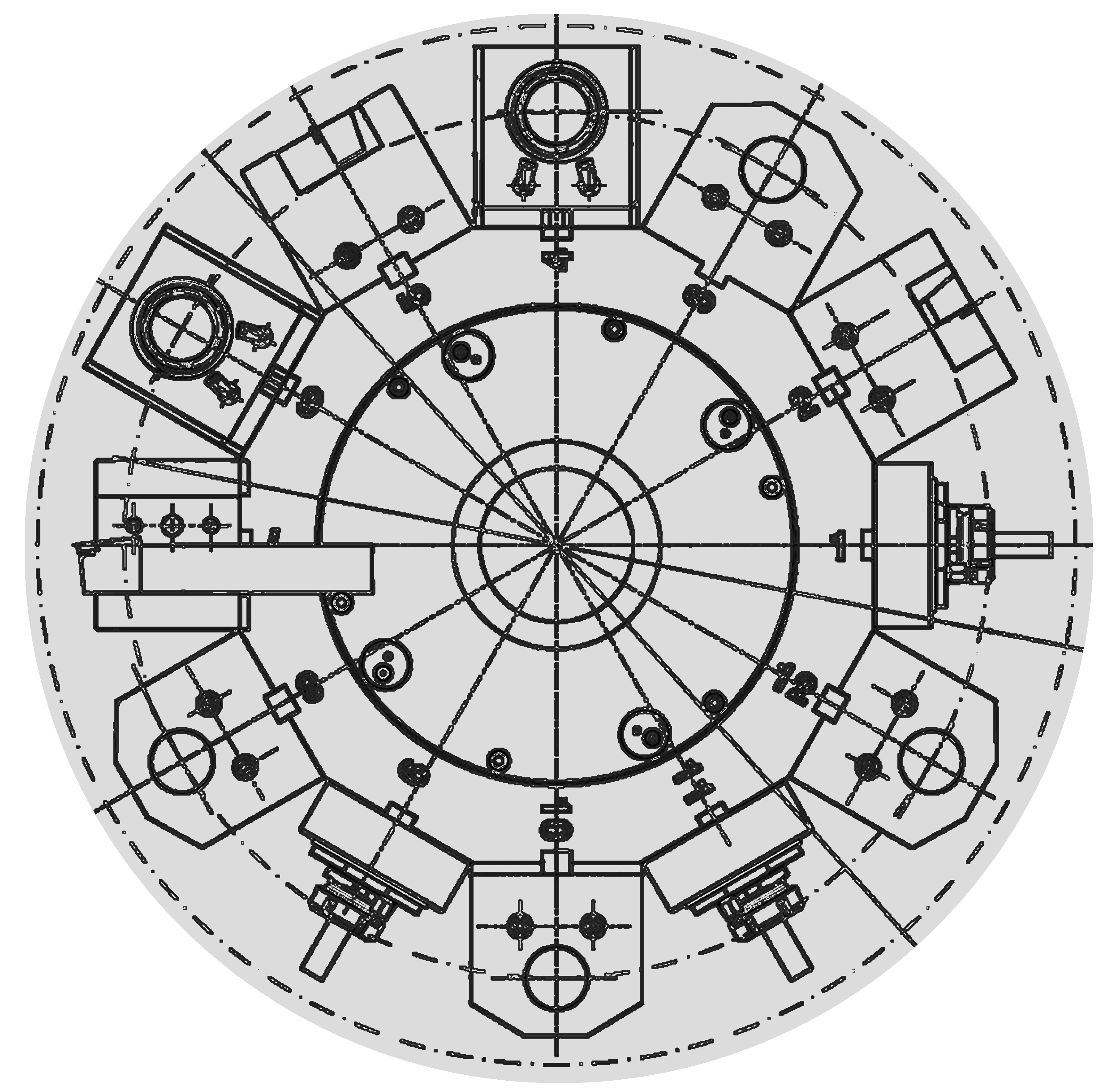 Torreta CNC de titanio girando